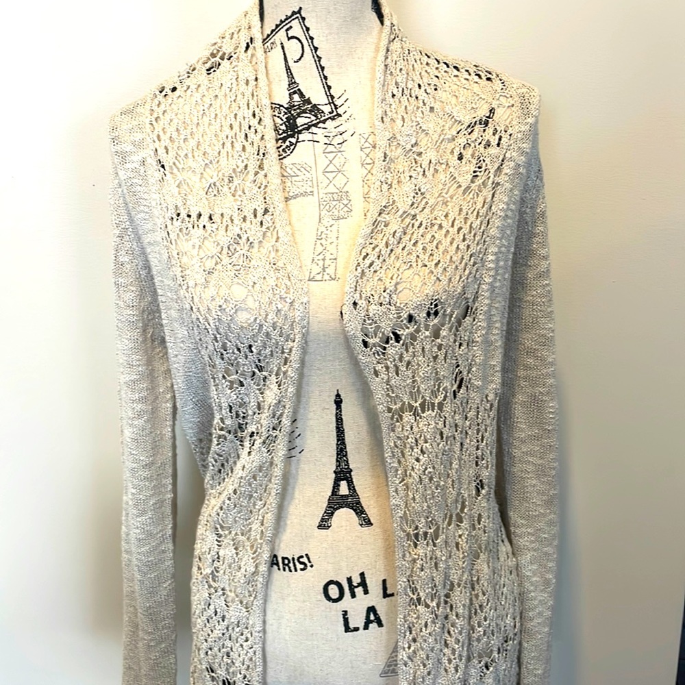 OPEN FRONT KNIT CARDIGAN